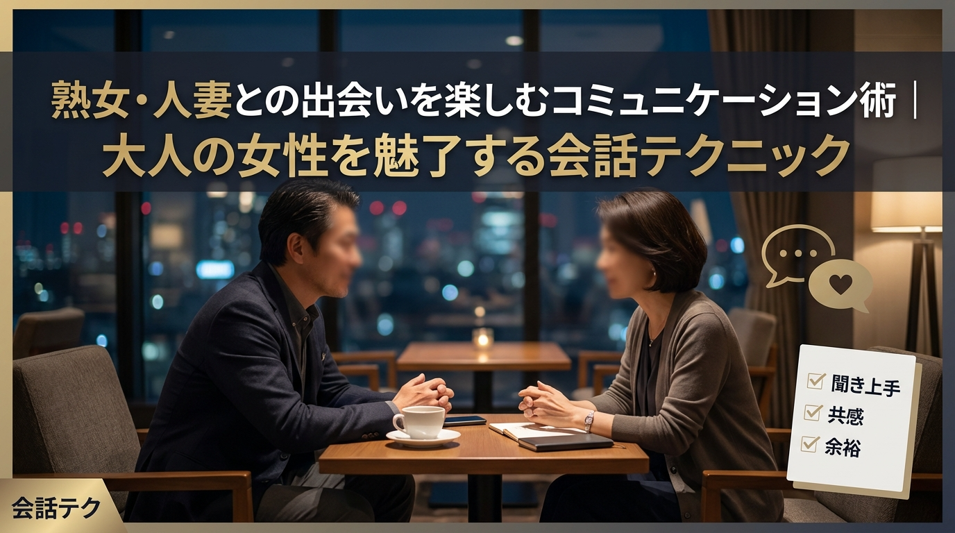 熟女・人妻との出会いを楽しむコミュニケーション術|大人の女性を魅了する会話テクニック