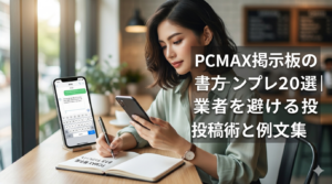 PCMAX掲示板の書き方テンプレ20選｜業者を避ける投稿術と例文集
